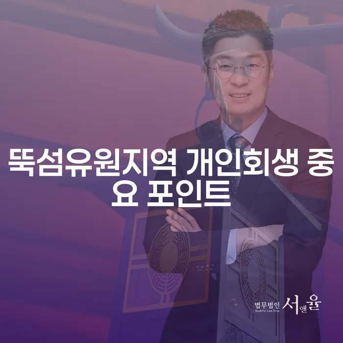 뚝섬유원지역 개인회생 중요 포인트